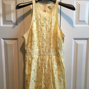 LC lauren Conrad yellow lace dress size 6